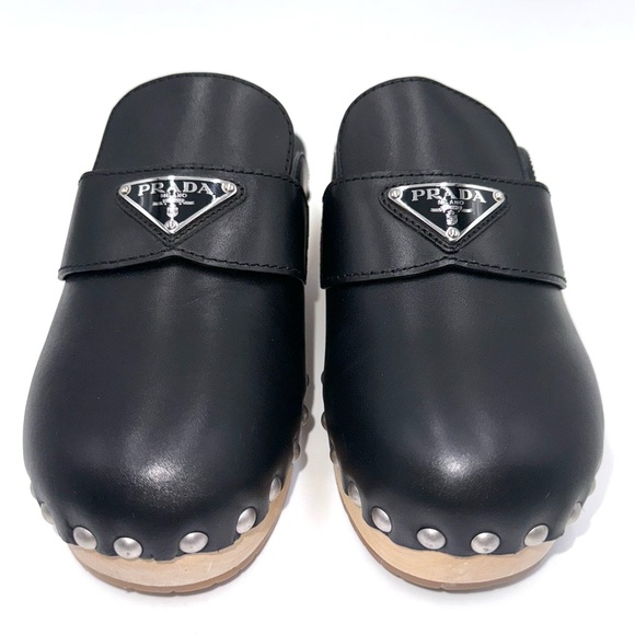 PRADA Studded Leather Clogs - Picture 3 of 8